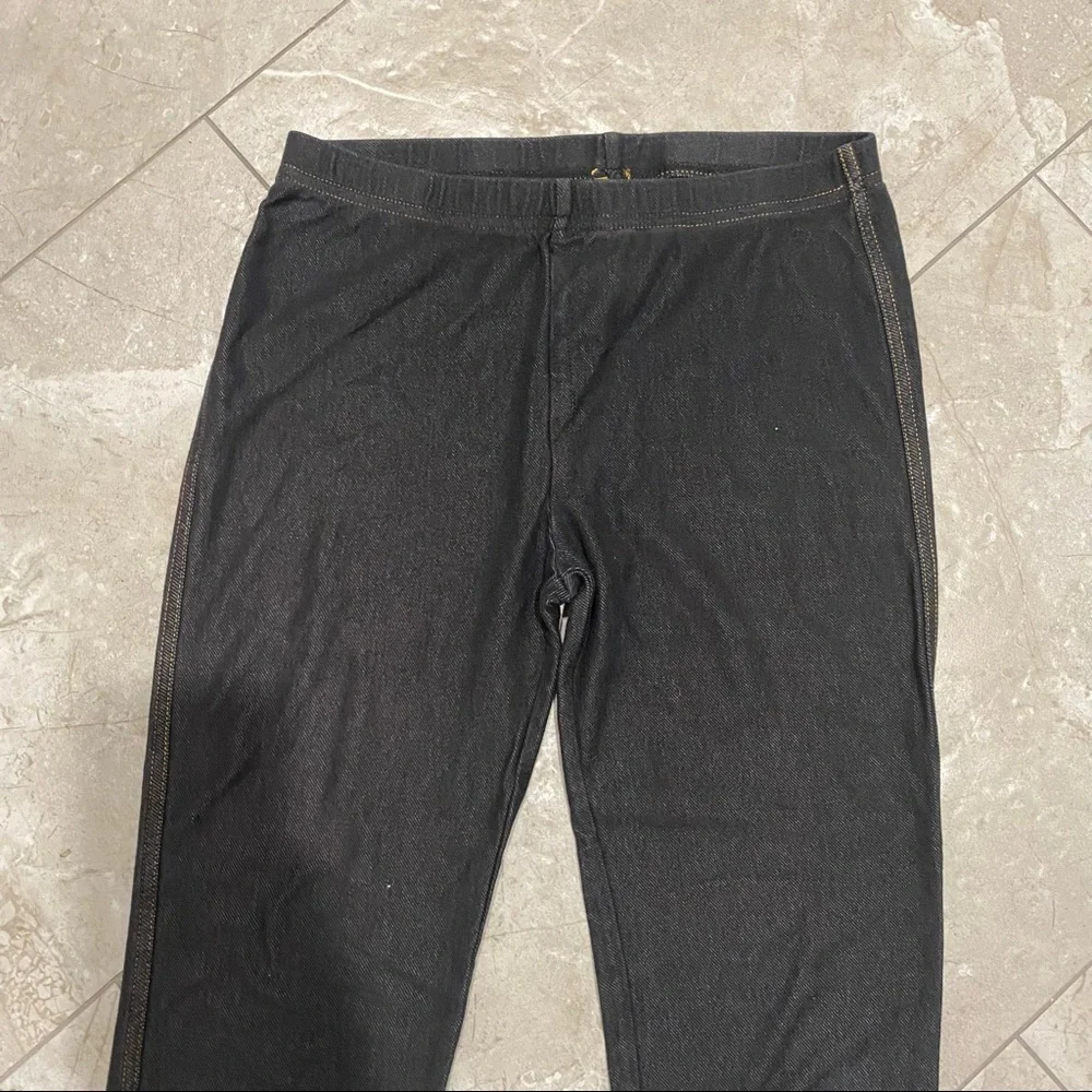 Kids The Children's Place Girls Black Denim Jeggings Leggings Pants L 10/12